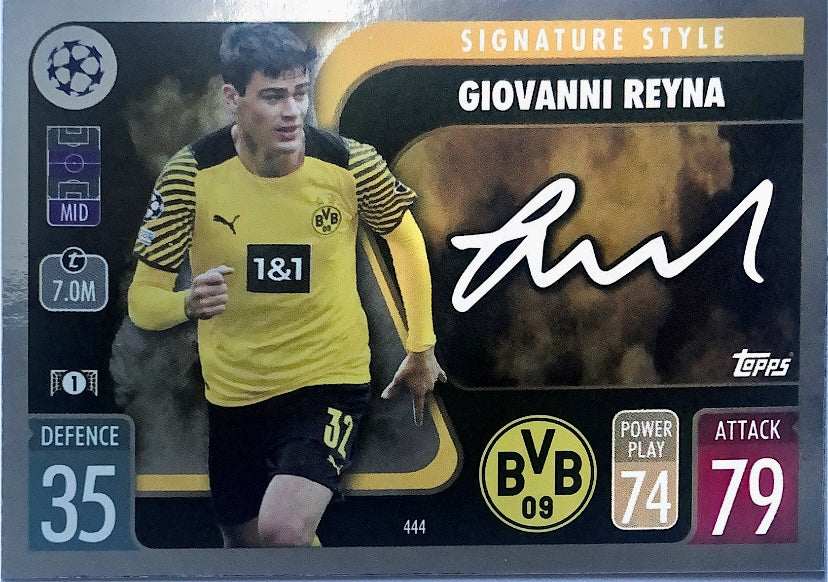 Topps Match Attax 2021/22 - 444 - Giovanni Reyna - Signature Style