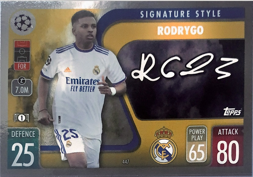 Topps Match Attax 2021/22 - 447 - Rodrygo - Signature Style