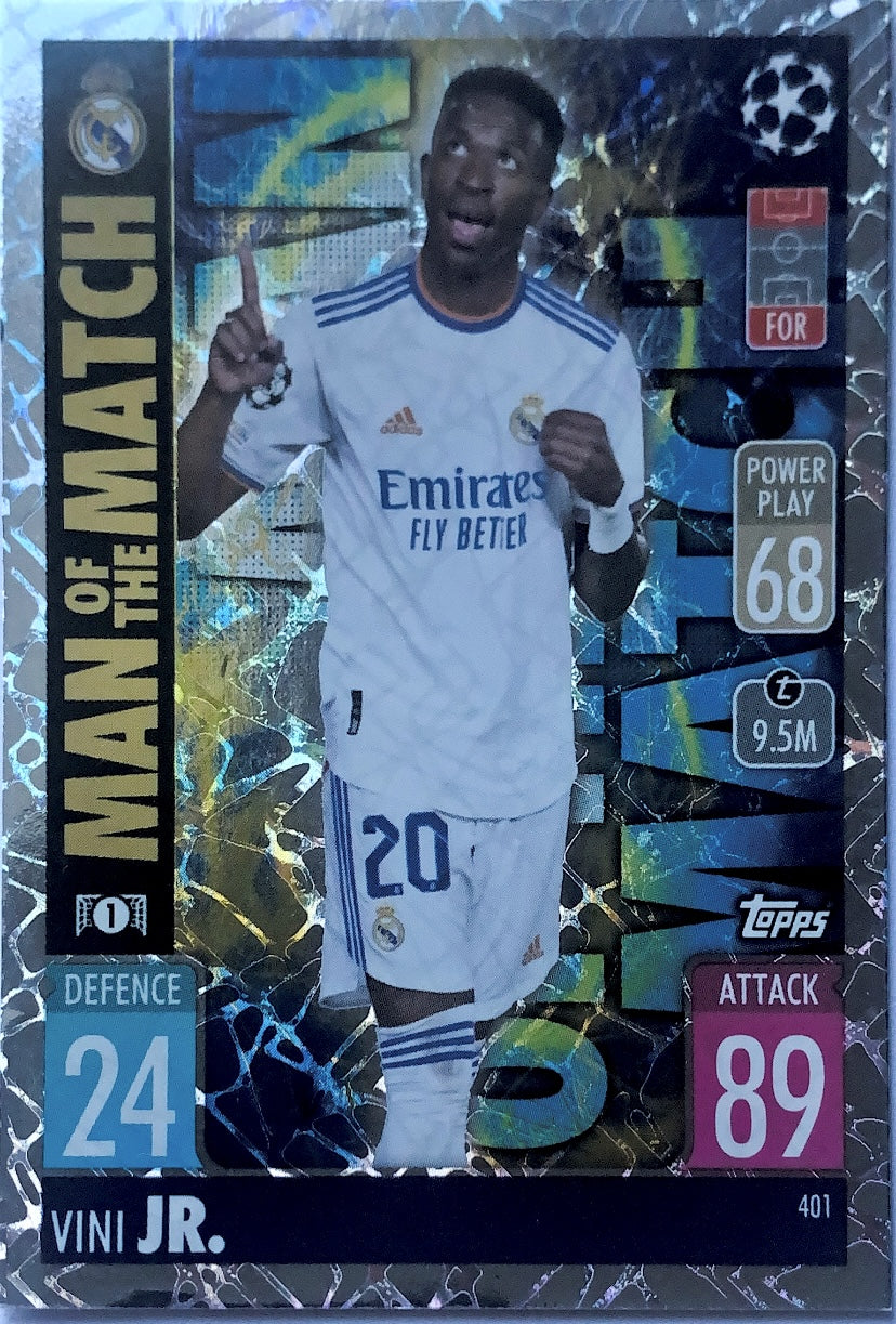 Topps Match Attax 2021/22 - 401 - Vini Jr - Man Of The Match