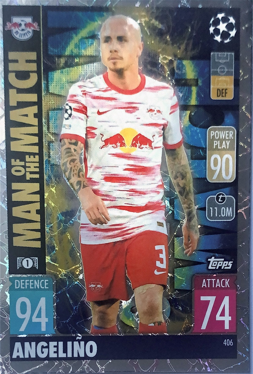 Topps Match Attax 2021/22 - 406 - Angelino - Man Of The Match