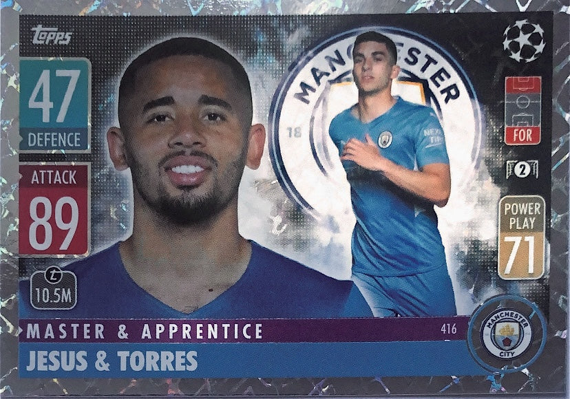 Topps Match Attax 2021/22 - 416 - Jesus & Torres - Master & Apprentice
