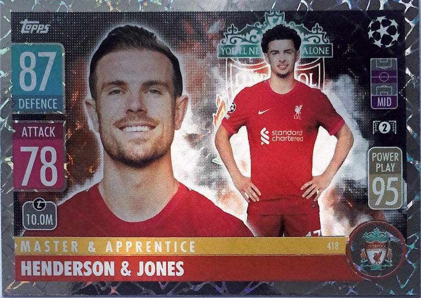 Topps Match Attax 2021/22 - 418 - Henderson & Jones - Master & Apprentice