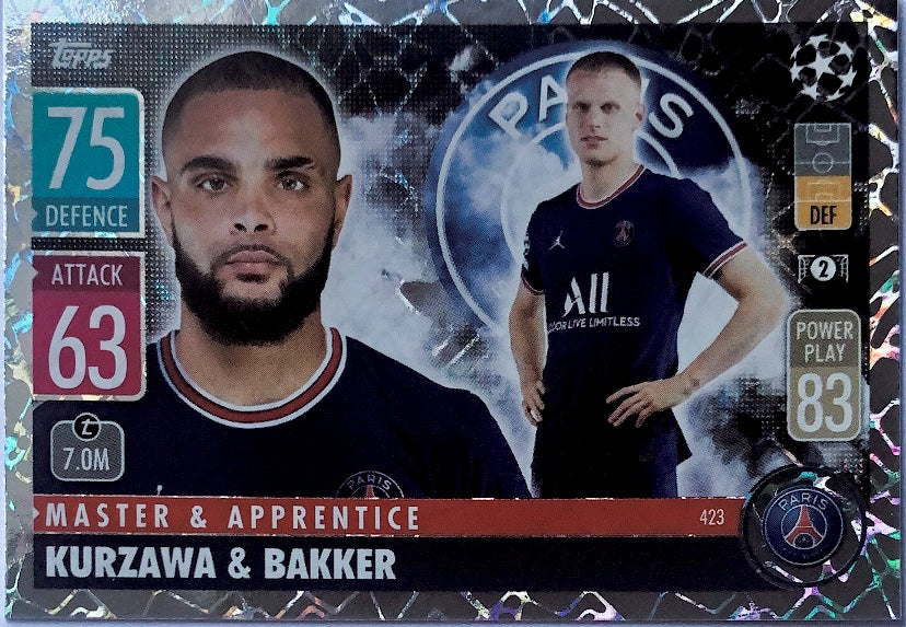 Topps Match Attax 2021/22 - 423 - Kurzawa & Bakker - Master & Apprentice