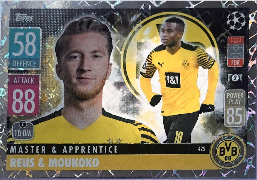 Topps Match Attax 2021/22 - 425 - Reus & Moukoko - Master & Apprentice