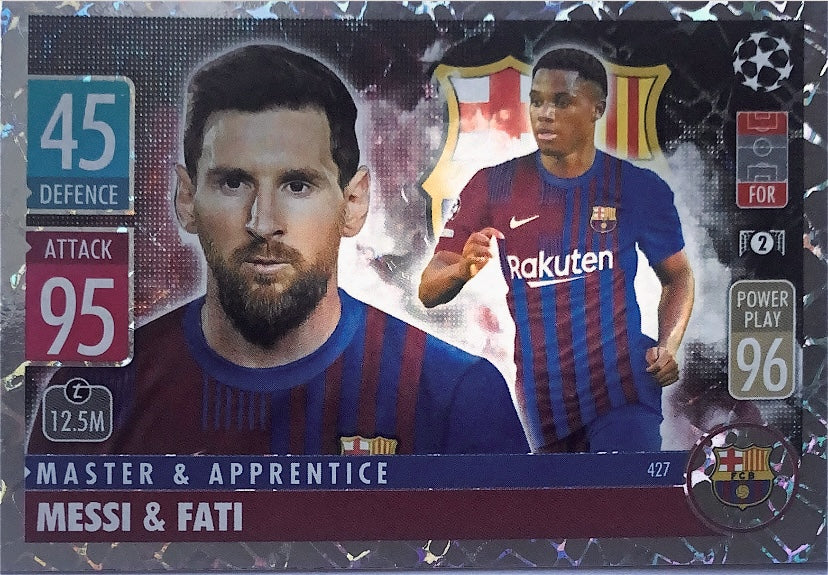 Topps Match Attax 2021/22 - 427 - Messi & Fati - Master & Apprentice