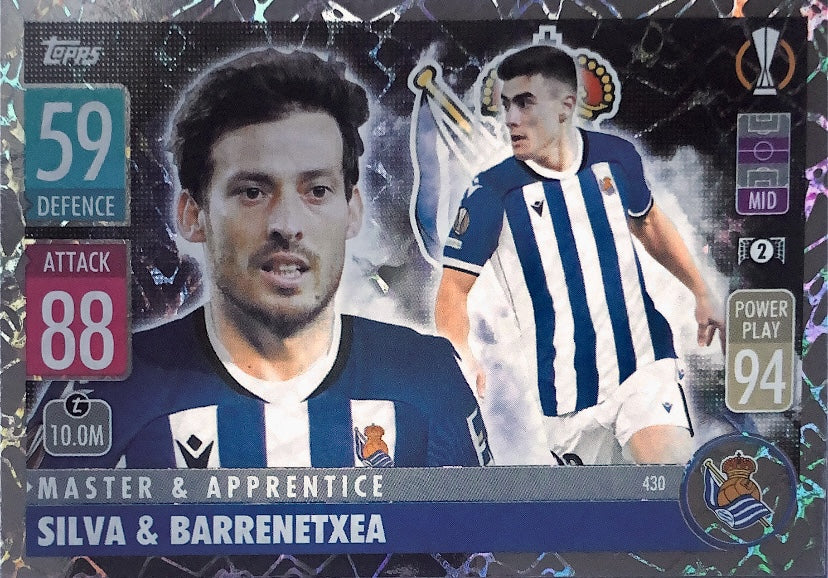 Topps Match Attax 2021/22 - 430 - Silva & Barrenetxea - Master & Apprentice