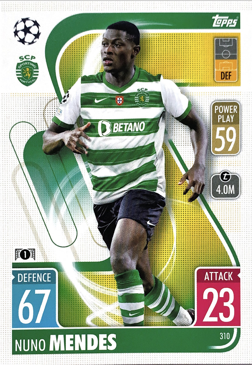 Topps Match Attax 2021/22 - 310 - Nuno Mendes