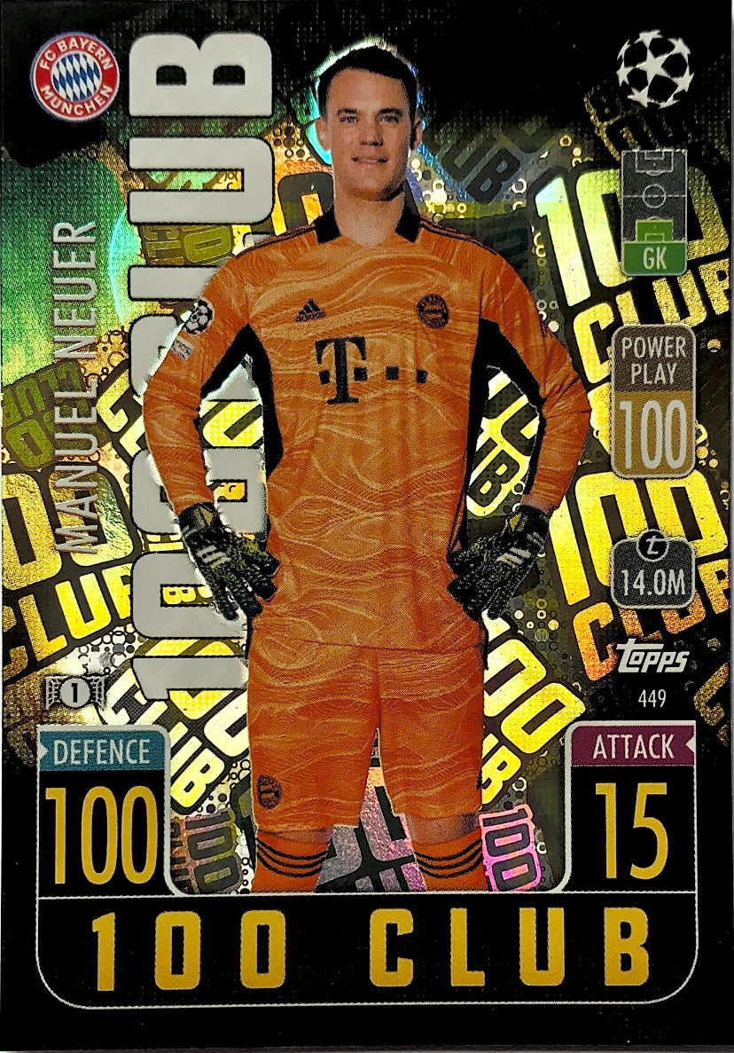 Topps Match Attax 2021/22 - 449 - Manuel Neuer - 100 Club