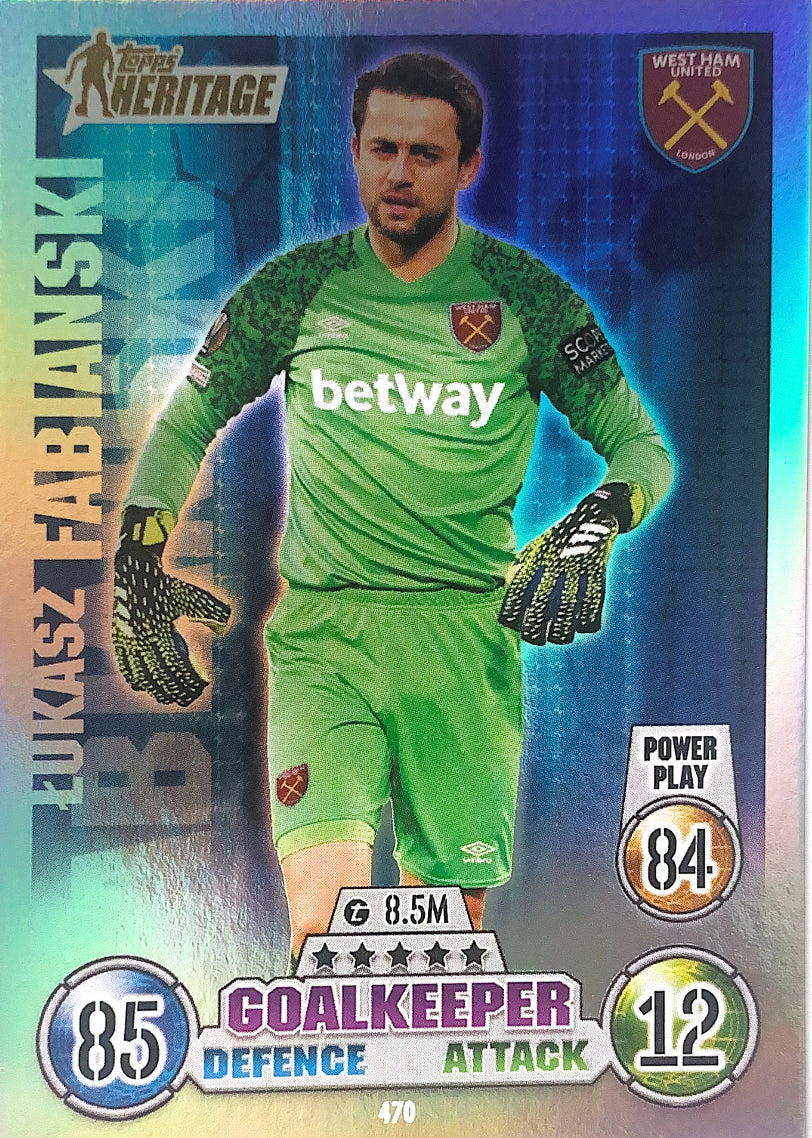 Topps Match Attax 2021/22 - 470 - Lukasz Fabianski - Heritage