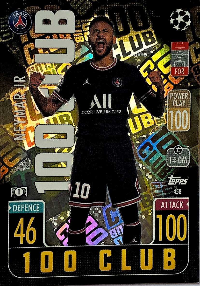 Topps Match Attax 2021/22 - 458 - Neymar Jr - 100 Club