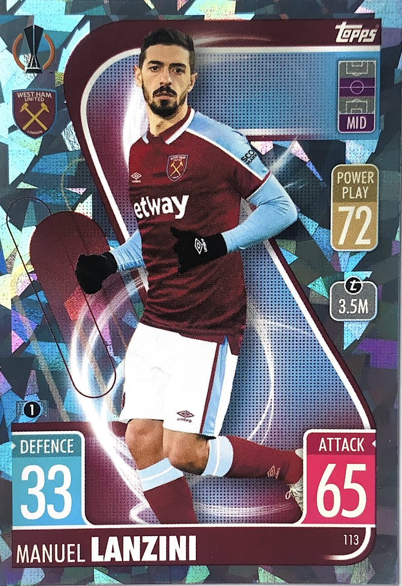 Topps Match Attax 2021/22 - 113 - Manuel Lanzini - Crystal Parallel