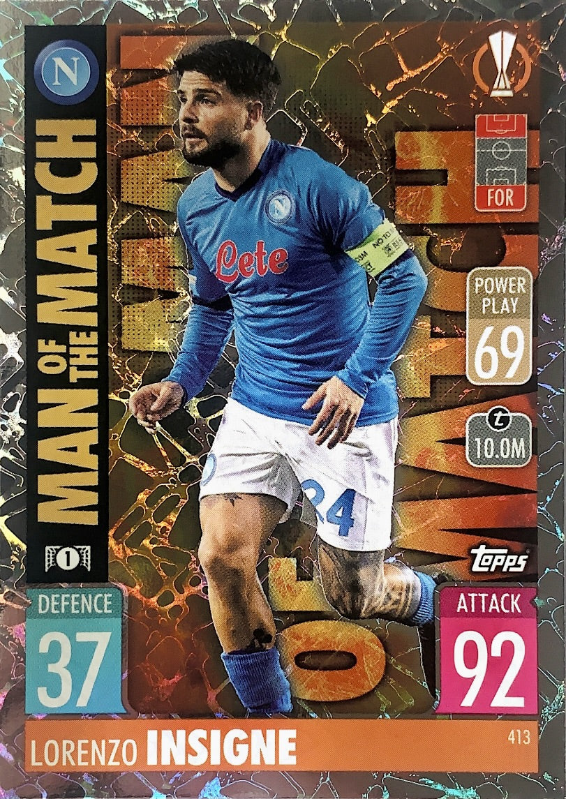 Topps Match Attax 2021/22 - 413 - Lorenzo Insigne - Man Of The Match