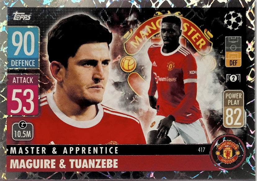 Topps Match Attax 2021/22 - 417 - Maguire & Tuanzebe - Master & Apprentice