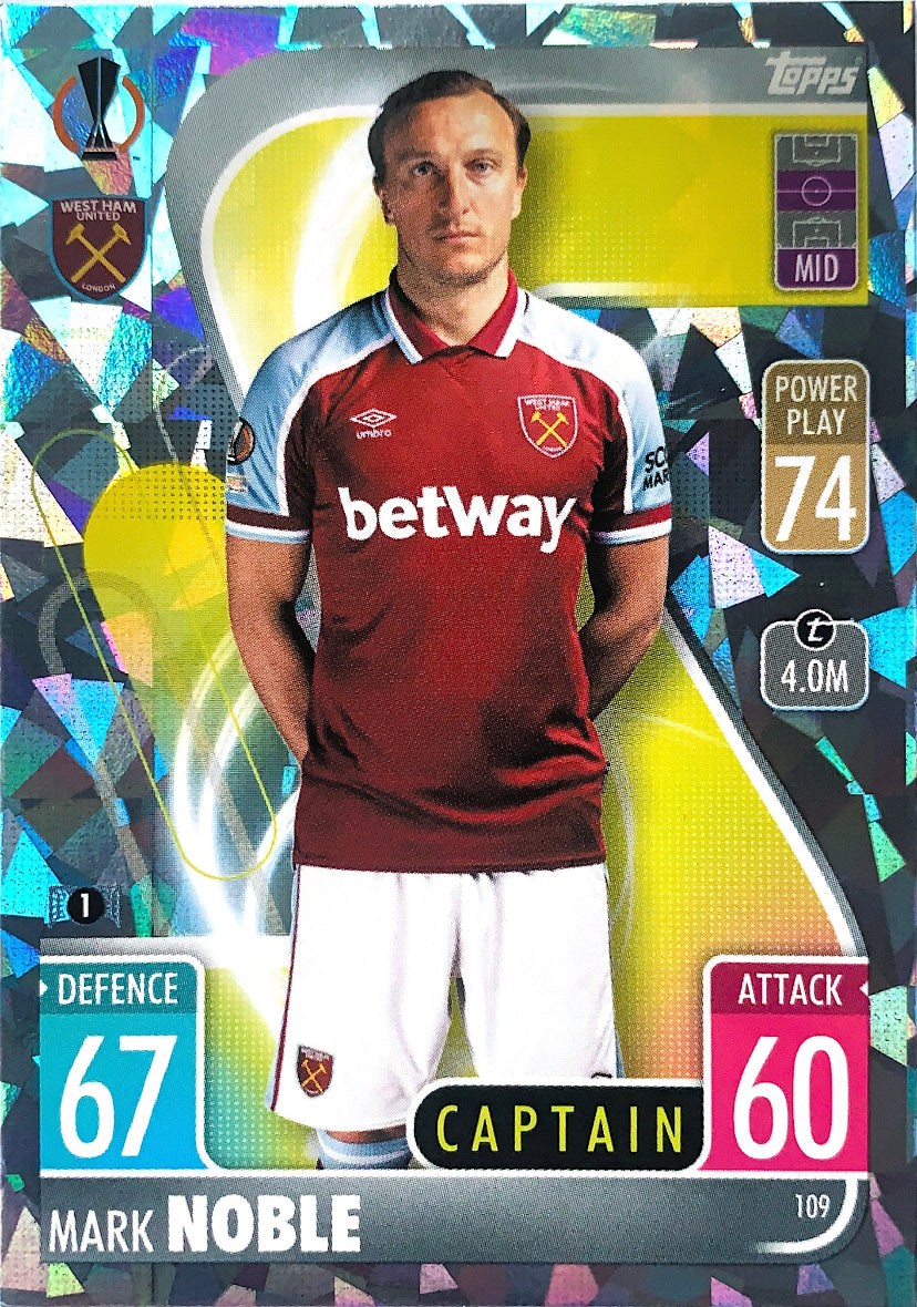 Topps Match Attax 2021/22 - 109 - Mark Noble - Crystall Parallel