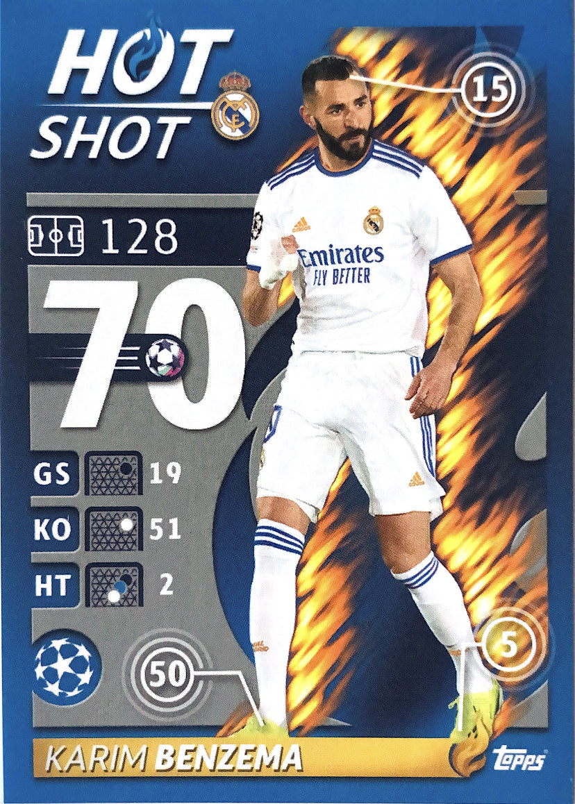 Topps Champions League 2021/22 - 303 - Karim Benzema - Hot Shot