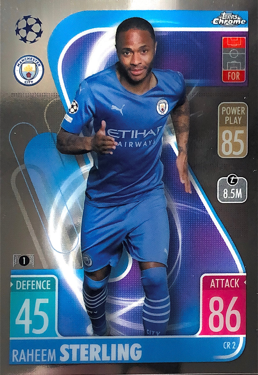 Topps Match Attax 2021/22 - CR2 - Raheem Sterling - Chrome Preview
