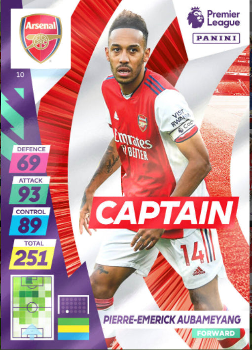 Panini Adrenalyn XL Plus 2021/22 - 010 - Pierre-Emerick Aubameyang - Captain