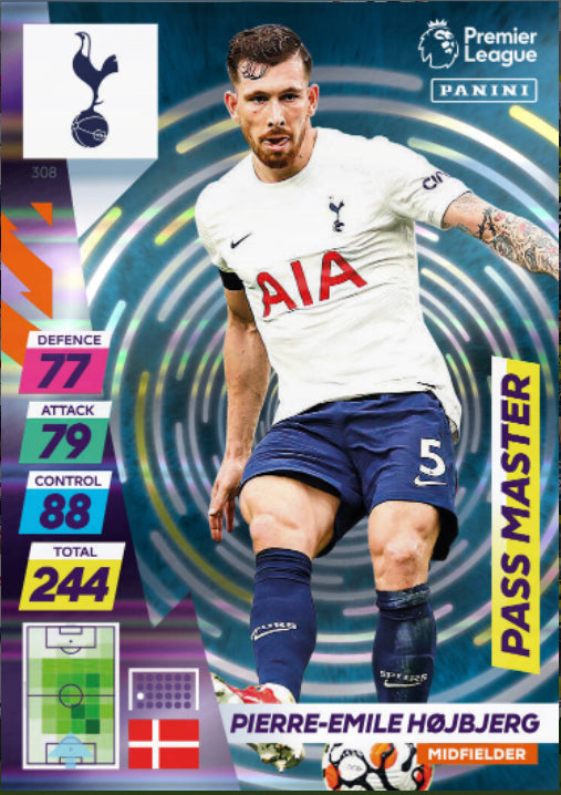 Panini Adrenalyn XL Plus 2021/22 - 308 - Pierre-Emile Højbjerg - Pass Master