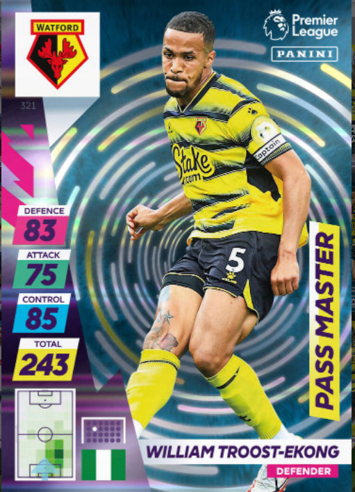 Panini Adrenalyn XL Plus 2021/22 - 321 - William Troost-Ekong - Pass Master