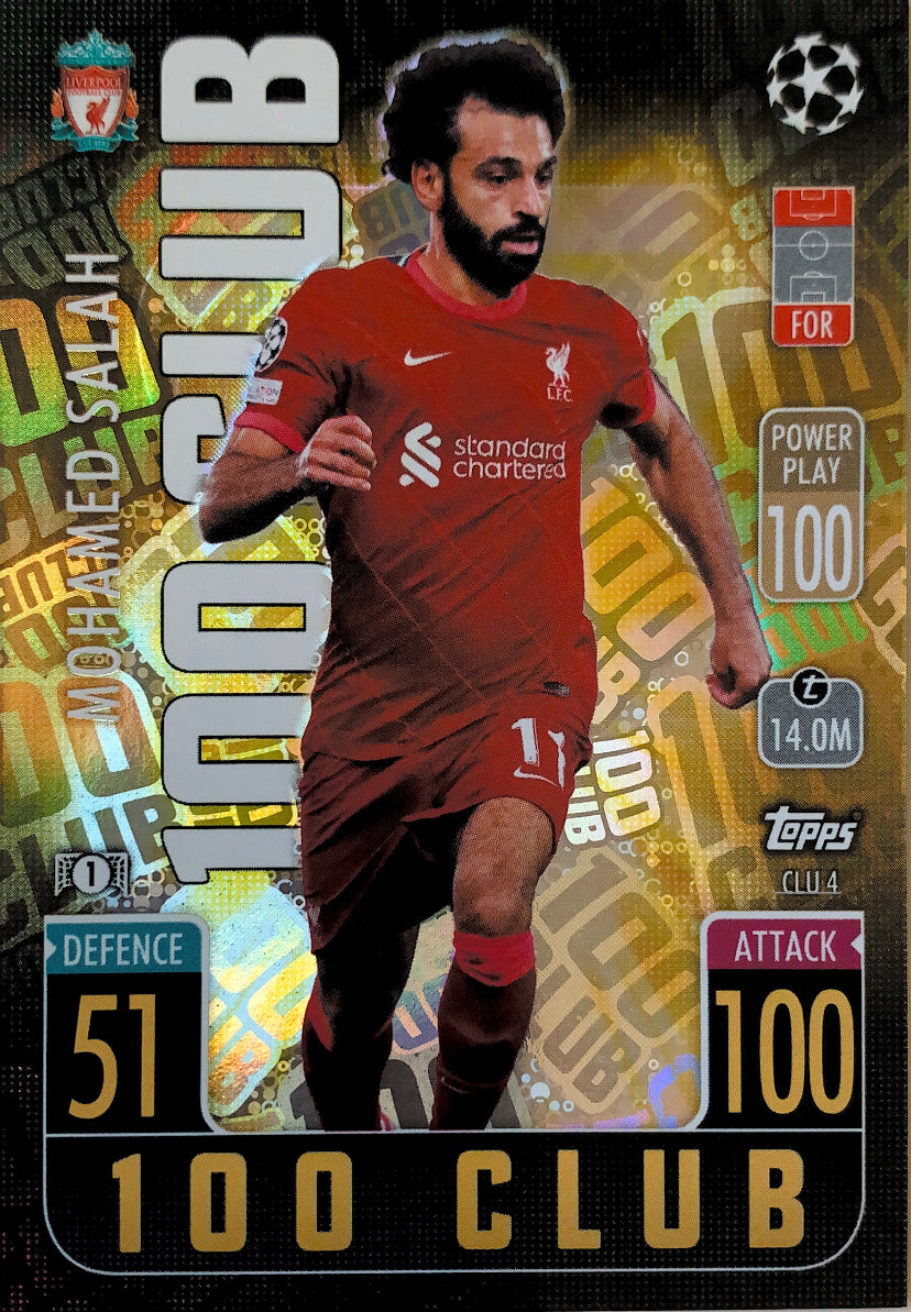 Topps Match Attax Extra 2021/22 - CLU 4 - Mohamed Salah - 100 Club