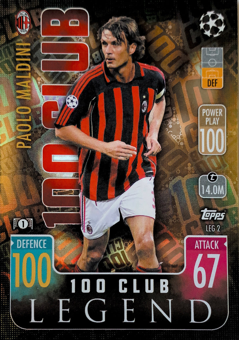 Topps Match Attax Extra 2021/22 - LEG 2 - Paolo Maldini - 100 Club Legend