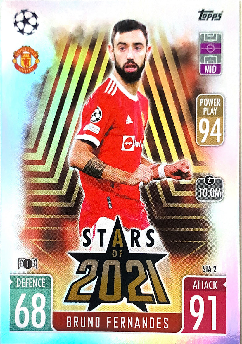 Topps Match Attax Extra 2021/22 - STA 2 - Bruno Fernandes - Stars of 2021