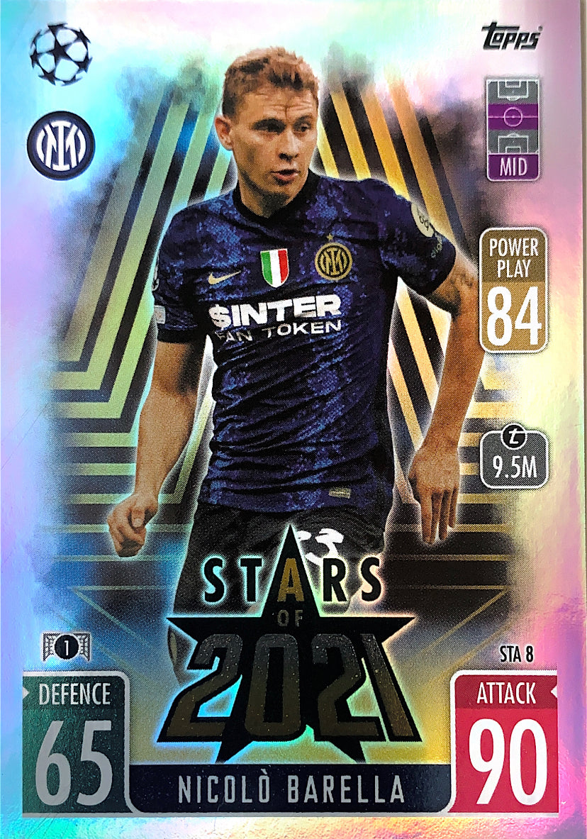 Topps Match Attax Extra 2021/22 - STA 8 - Nicoló Barella - Stars of 2021