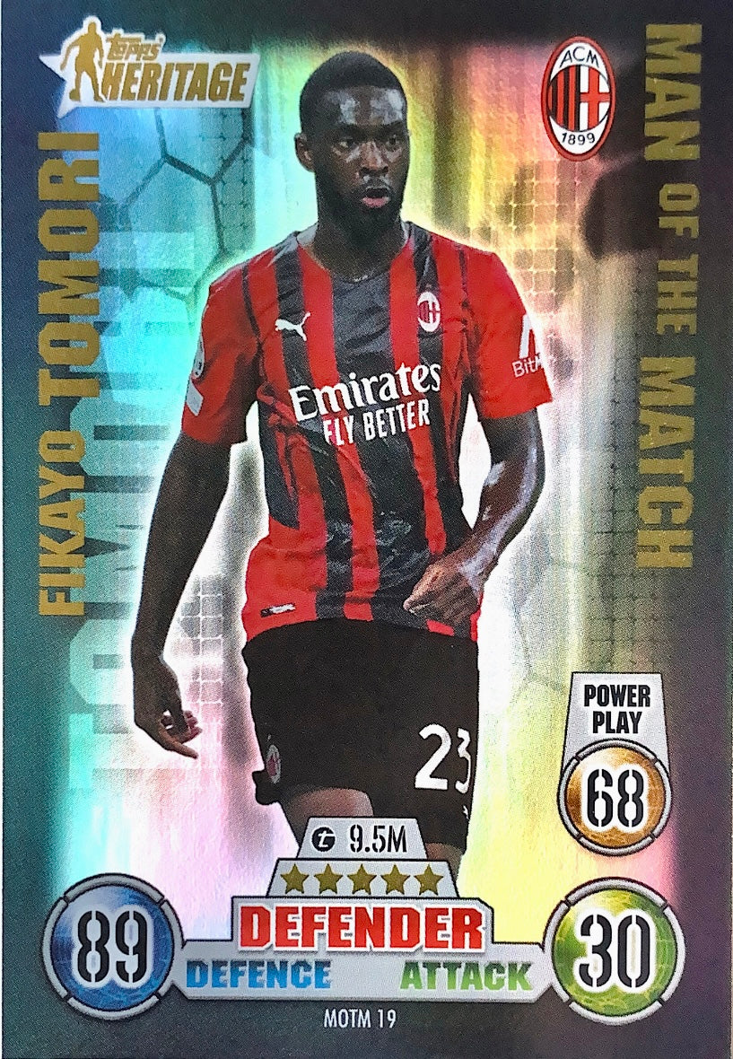 Topps Match Attax Extra 2021/22 - MOTM 019 - Fikayo Tomori - Man of the Match Heritage