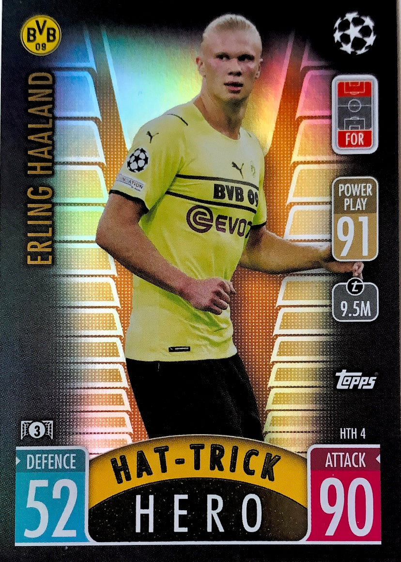 Topps Match Attax Extra 2021/22 - HTH 004 - Erling Haaland - Hat-Trick Hero