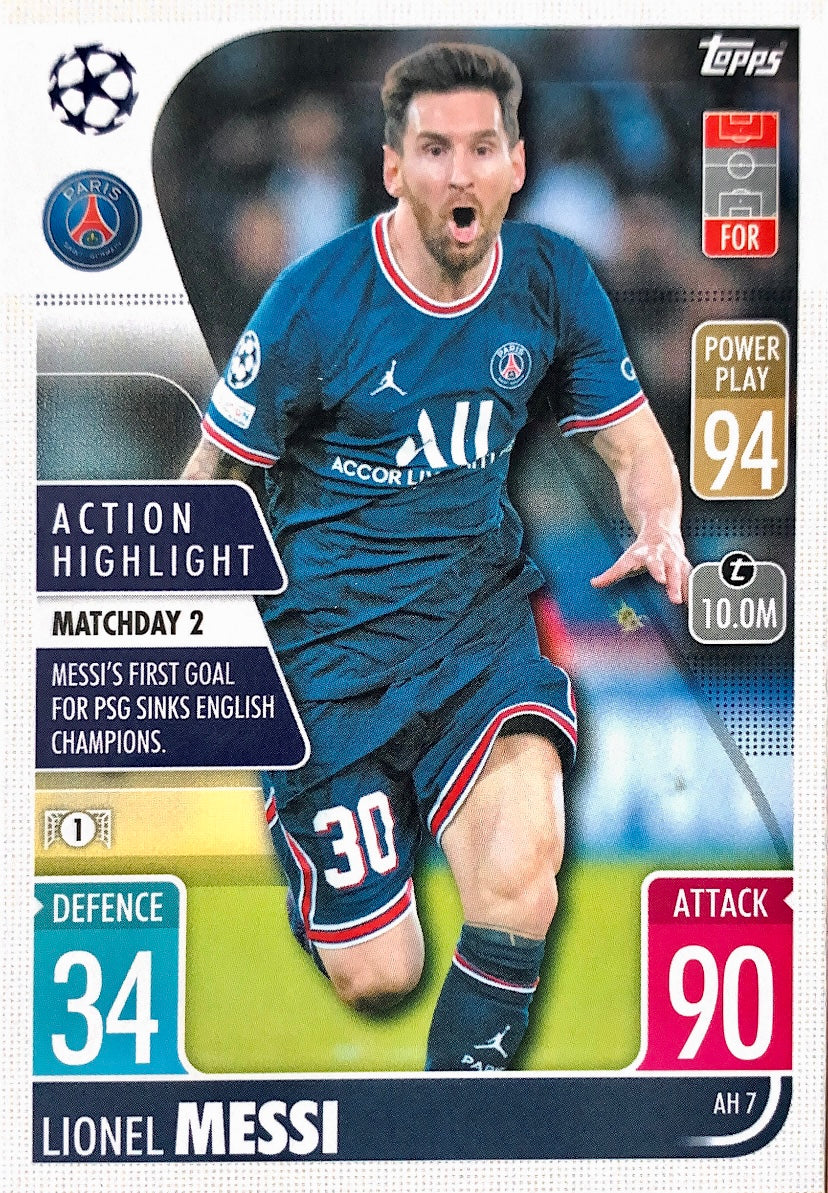 Topps Match Attax Extra 2021/22 - AH 007 - Lionel Messi - Action Highlight