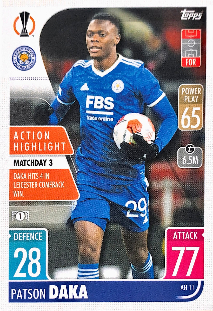 Topps Match Attax Extra 2021/22 - AH 011 - Patson Daka - Action Highlight