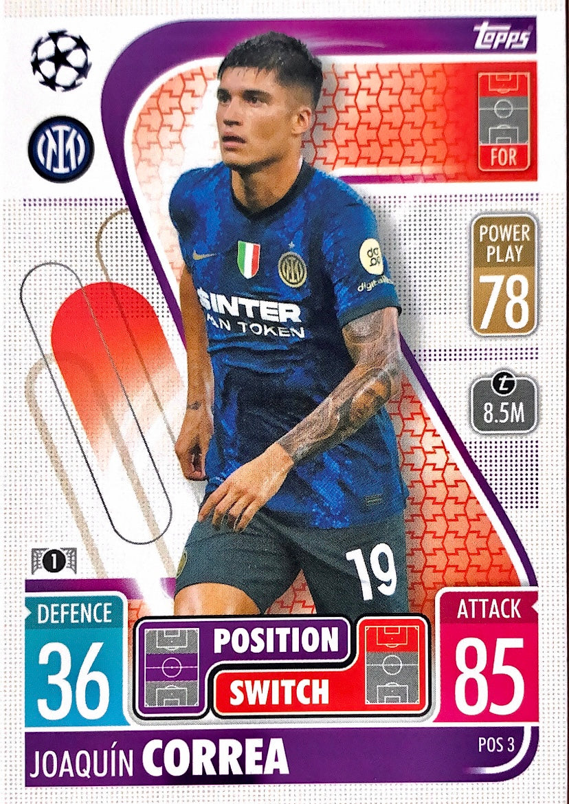 Topps Match Attax Extra 2021/22 - POS 003 - Joaquín Correa - Position Switch