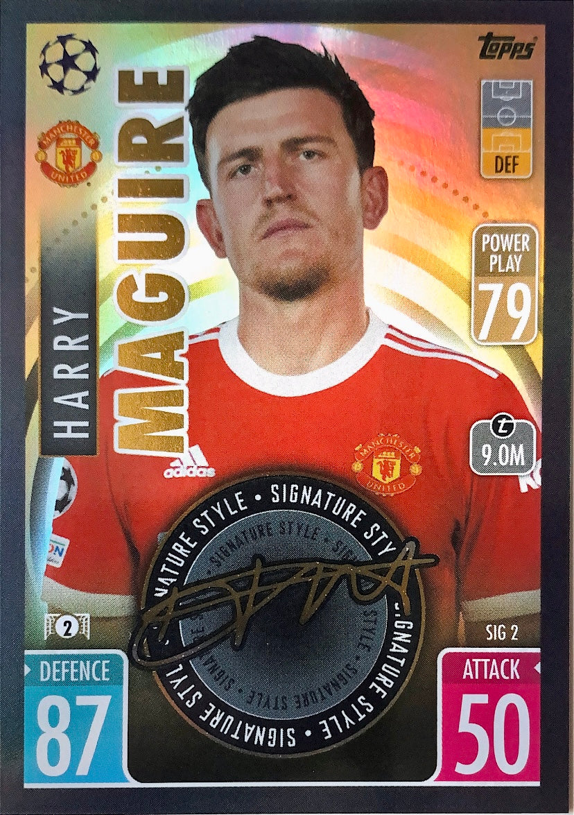 Topps Match Attax Extra 2021/22 - SIG 002 - Harry Maguire - Signature Style