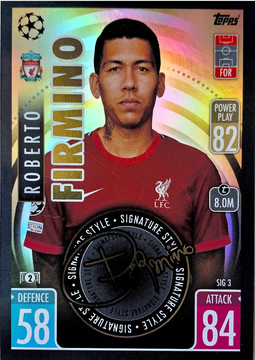 Topps Match Attax Extra 2021/22 - SIG 003 - Roberto Firmino - Signature Style