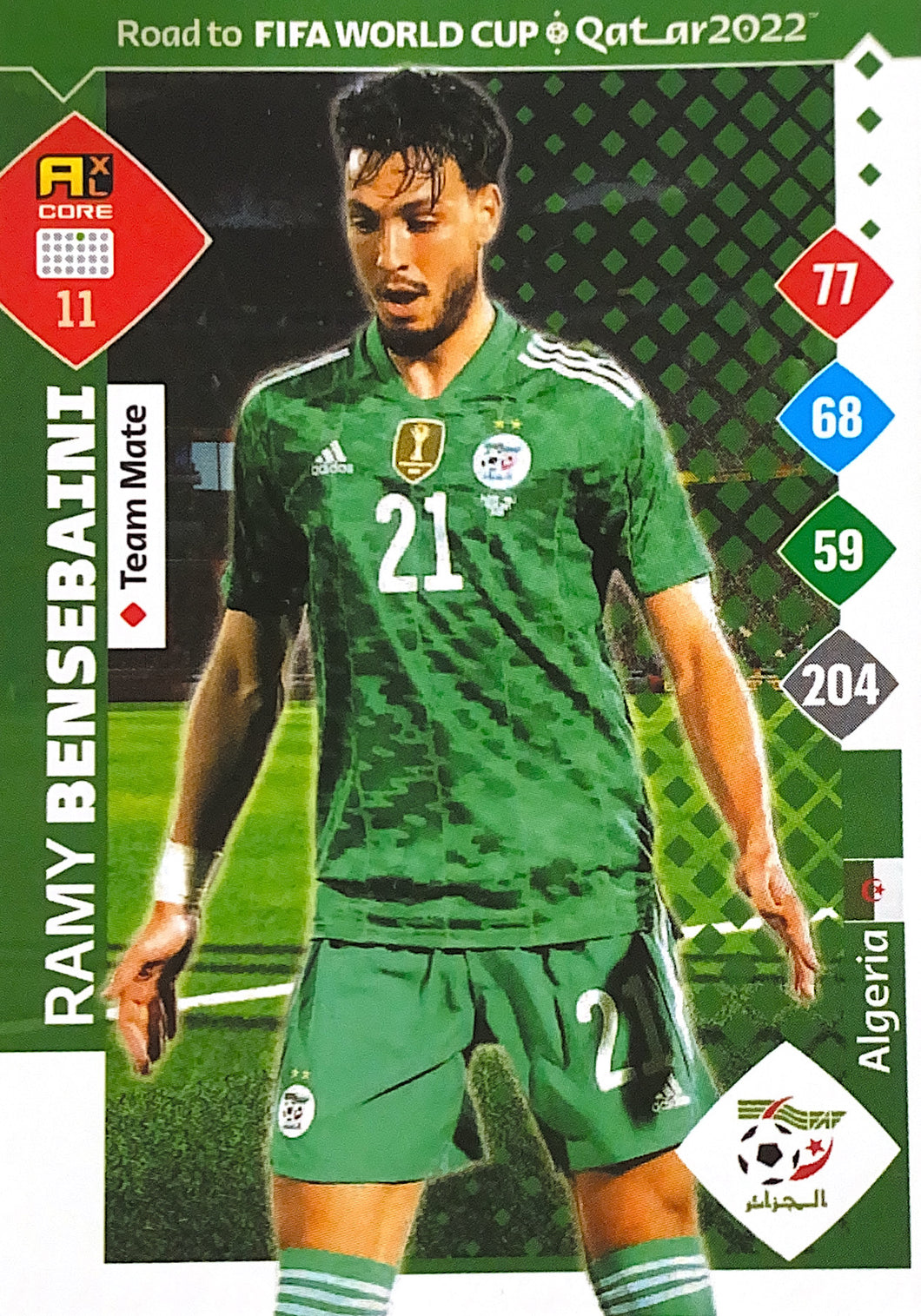 Panini Adrenalyn XL Road To Qatar 2022 - 011 - Ramy Bensebaini - Team Mate