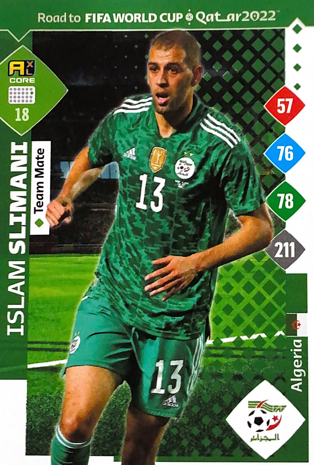 Panini Adrenalyn XL Road To Qatar 2022 - 018 - Islam Slimani - Team Mate