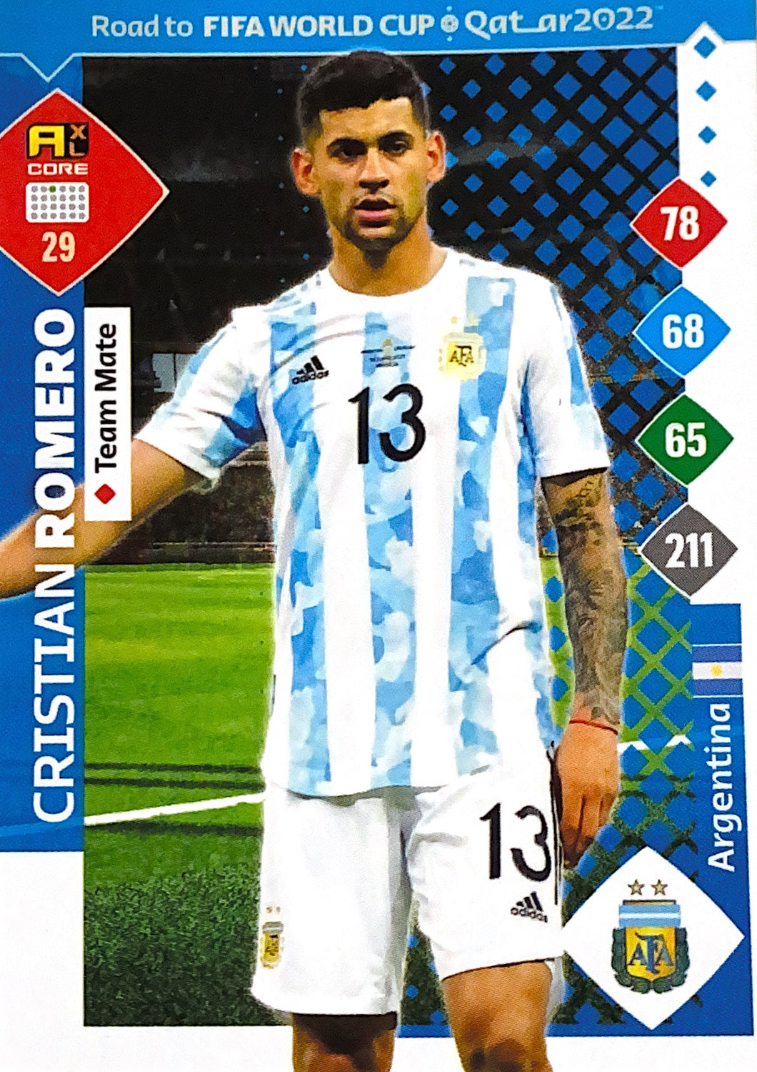 Panini Adrenalyn XL Road To Qatar 2022 - 029 - Cristian Romero - Team Mate