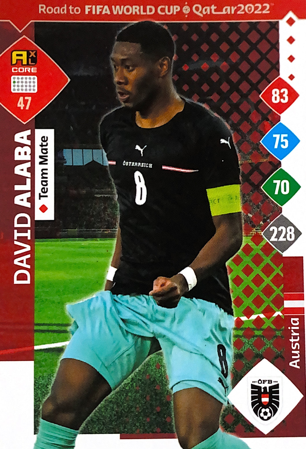 Panini Adrenalyn XL Road To Qatar 2022 - 047 - David Alaba  - Team Mate