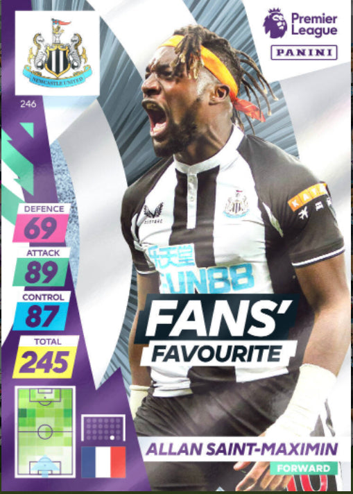 Panini Adrenalyn XL Plus 2021/22 - 246 - Allan Saint-Maximin - Fans Favourite