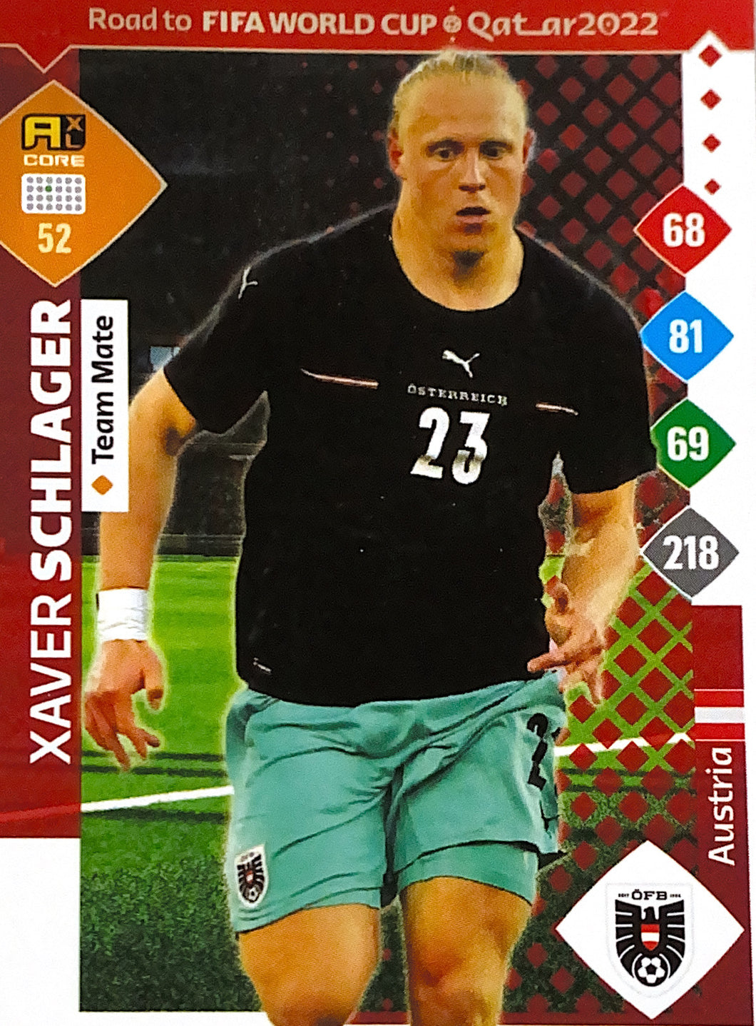 Panini Adrenalyn XL Road To Qatar 2022 - 052 - Xaver Schlager  - Team Mate