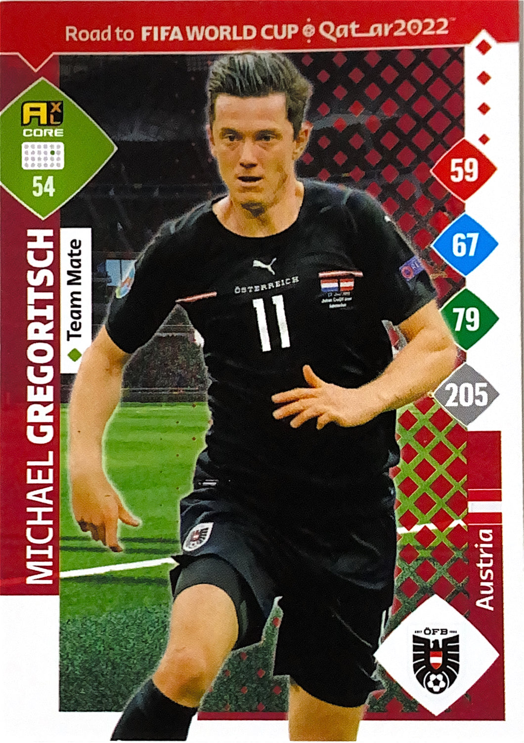 Panini Adrenalyn XL Road To Qatar 2022 - 054 - Michael Gregoritsch  - Team Mate