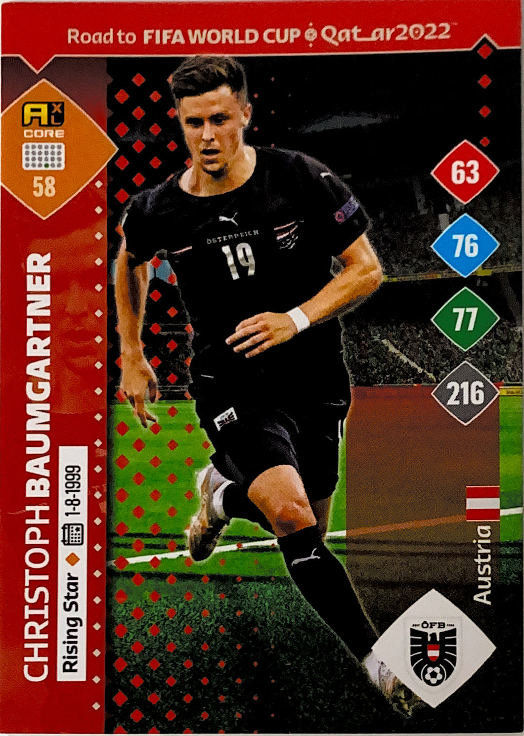 Panini Adrenalyn XL Road To Qatar 2022 - 058 - Christoph Baumgartner - Rising Star