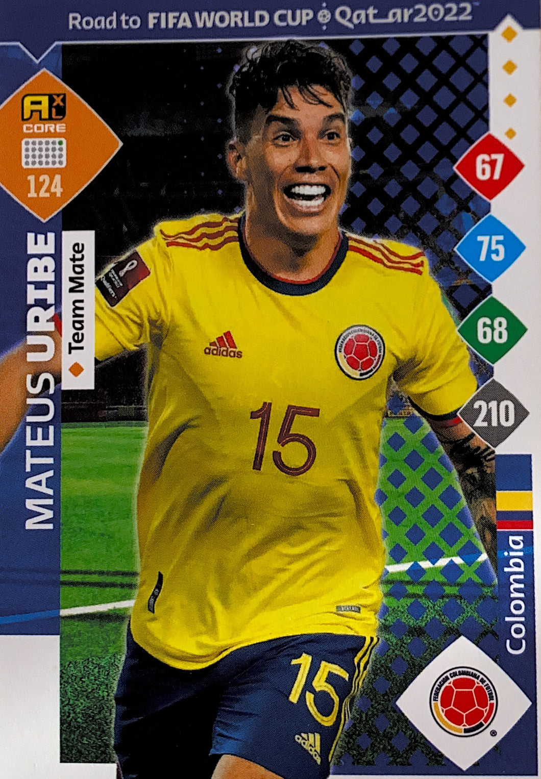 Panini Adrenalyn XL Road To Qatar 2022 - 124 - Mateus Uribe - Team Mate