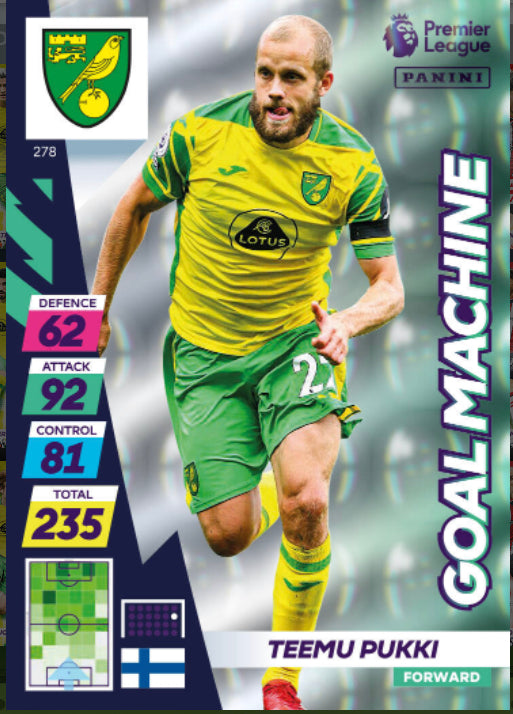 Panini Adrenalyn XL Plus 2021/22 - 278 - Teemu Pukki - Goal Machine