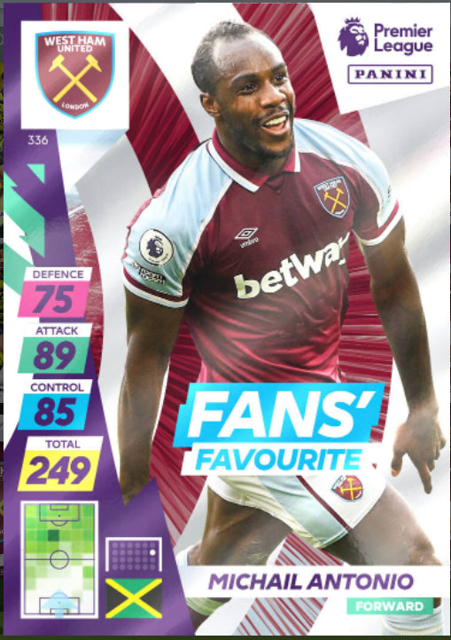 Panini Adrenalyn XL Plus 2021/22 - 336 - Michail Antonio - Fans Favourite