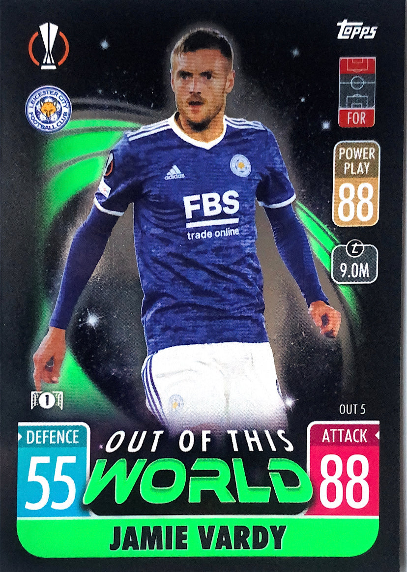 Topps Match Attax Extra 2021/22 - OUT 005 - Jamie Vardy - Out of This World