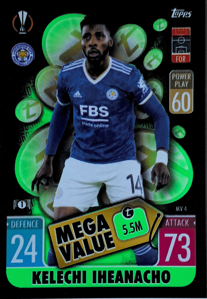 Topps Match Attax Extra 2021/22 - MV 004 - Kelechi Iheanacho - Mega Value