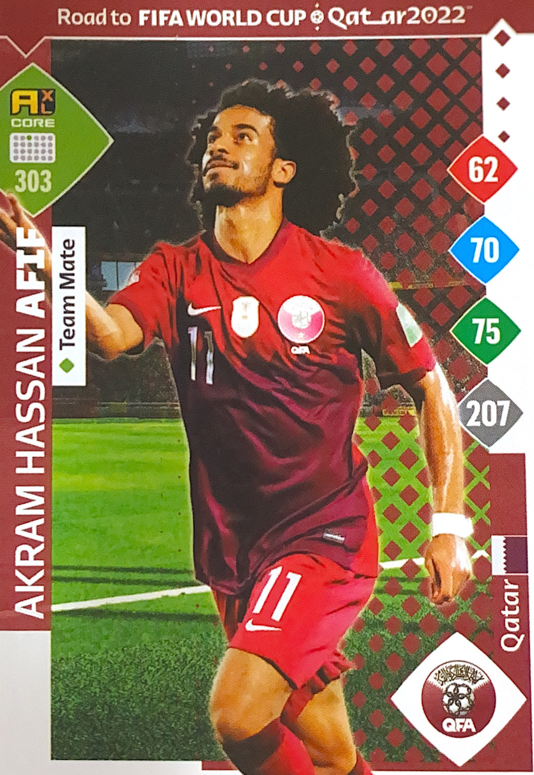 Panini Adrenalyn XL Road To Qatar 2022 - 303 - Akram Hassan Afif - Team Mate