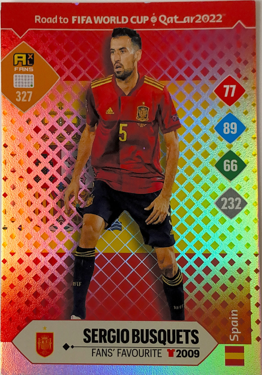 Panini Adrenalyn XL Road To Qatar 2022 - 327 - Sergio Busquets - Fans Favourite