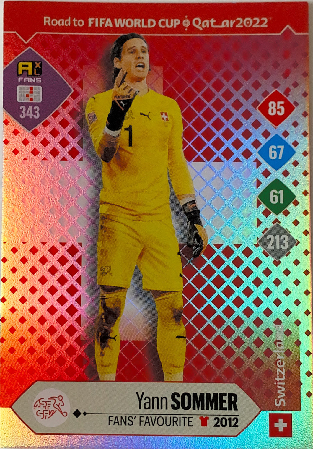Panini Adrenalyn XL Road To Qatar 2022 - 343 - Yann Sommer - Fans Favourite